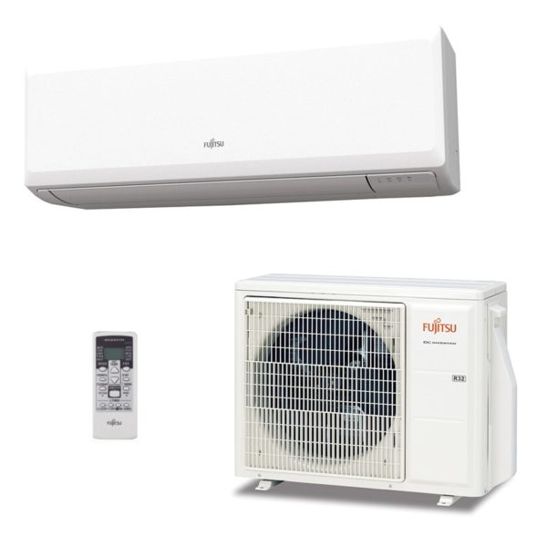 Aire acondicionado inverter Fujitsu Asy 25UIKP con split y mando a distancia