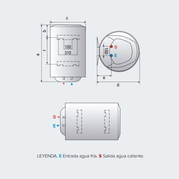 Esquema interno del termo eléctrico Ariston Dry Multis 100